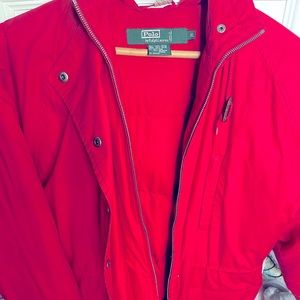 Red… Men… XL… Polo… coat… with hood.. Made By Ralph Lauren..